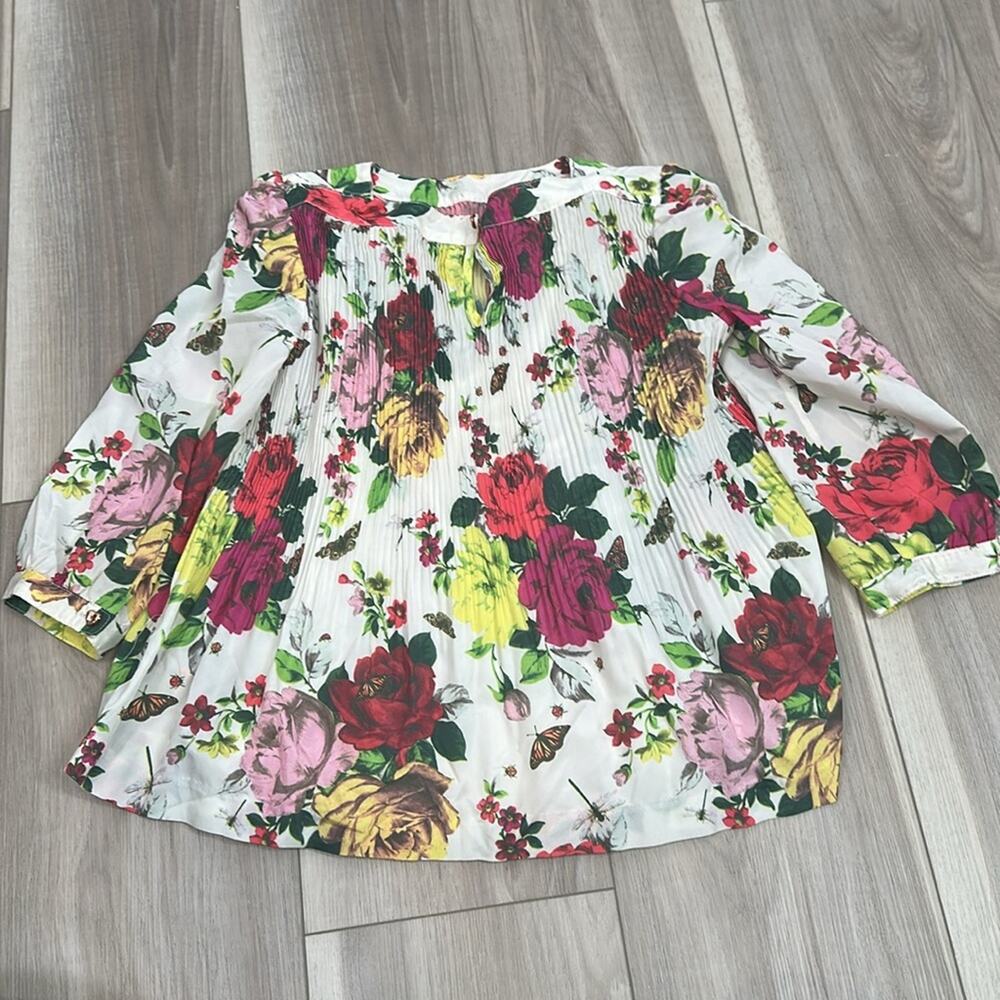 Baker by Ted baker floral pleated swing top size 8 - Picture 5 of 7